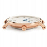 Daniel Wellington Dapper Sheffield White Dial Black Leather Strap Watch For Men - DW00100092