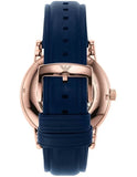 Emporio Armani Meccanico Automatic Blue Dial Blue Leather Strap Watch For Men - AR60050