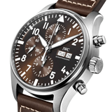 IWC Pilot's Watch Chronograph Edition Brown Dial Brown Leather Strap Watch for Men - IW377713