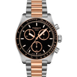 Tissot PR516 Chronograph Black Dial Two Tone Steel Strap Watch for Men - T149.417.22.051.01