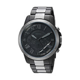 Fossil Grant Chronograph Black Dial Two Tone Steel Strap Watch for Men - FS5269