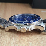 Movado Series 800 Blue Dial Silver Steel Strap Watch for Men - 2600151