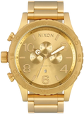 Nixon 51-30 Chrono Gold Dial Gold Steel Strap Watch for Men - A083-502
