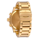 Nixon 51-30 Chronograph Gold Dial Gold Steel Strap Watch for Men - A083-502