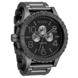 Nixon 51-30 Chrono Gunmetal Dial Gunmetal Steel Strap Watch for Men - A083-632