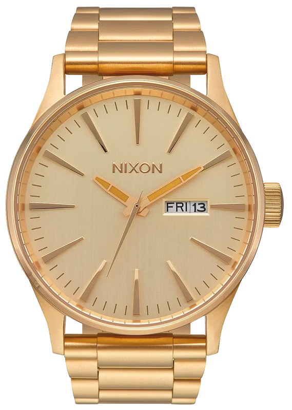 Nixon Sentry Gold Dial Gold Steel Strap Watch for Men - A356-502