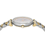 Emporio Armani Gianni T-Bar Beige Dial Two Tone Steel Strap Watch for Women - AR11702