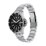 Emporio Armani World Explorer Solar Black Dial Silver Steel Strap Watch for Men - AR11787