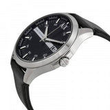 Armani Exchange Hampton Chronograph Black Dial Black Leather Strap Watch For Men - AX2101