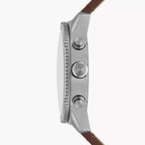 Fossil Brox Multifunction Green Dial Brown Leather Strap Watch for Men - BQ2801