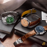 Breitling Premier B01 Chronograph 42 Green Dial Silver Steel Strap Watch for Men - AB0145371L1A1