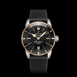 Breitling Superocean Heritage II B20 42mm Black Dial Black Mesh Bracelet Mens Watch - UB2010121B1S1