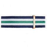 Daniel Wellington Classic Nottingham White Dial Two Tone NATO Strap Watch For Men - 0108DW