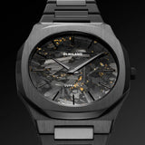 D1 Milano Ultra Thin Two Tone Black Steel Strap Watch for Men - D1-UTBJ31