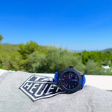 Tag Heuer Aquaracer Calibre 5 Automatic Titanium Black Dial Blue Nylon Strap Watch for Gents - WAY208B.FC6382