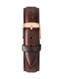 Daniel Wellington Classic Bristol White Dial Brown Leather Strap Watch For Women - DW00100039