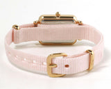Daniel Wellington Quadro Pressed Mother of Pearl Pink Dial Pink Nylon Strap Watch For Women - DW00100509