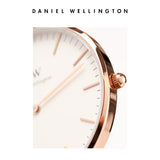 Daniel Wellington Classic Suffolk White Dial Brown Leather Strap Watch For Women - DW00100120