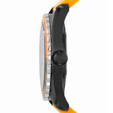 Emporio Armani Sportivo Quartz Black Dial Orange Rubber Strap Watch For Men - AR6046