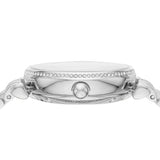 Emporio Armani Gianni T-Bar Automatic Silver Dial Silver Steel Strap Watch For Women - AR60022