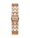 Guess Cosmo Diamonds Silver Dial Rose Gold Steel Strap Watch For Women - GW0033L3