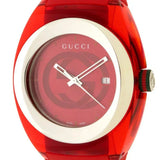 Gucci Sync XXL Quartz Red Dial Red Rubber Strap Unisex Watch -  YA137103