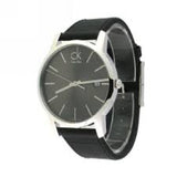Calvin Klein City Quartz Black Dial Black Leather Strap Watch for Men - K2G2G1C3