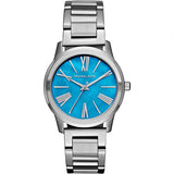 Michael Kors Hartman Quartz Blue Dial Silver Steel Strap Watch For Women - MK3519