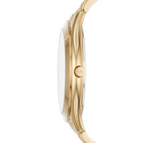 Michael Kors Slim Runway Gold Dial Gold Steel Strap Watch for Women - MK3590