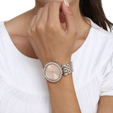 Michael Kors Darci Rose Gold Dial Two Tone Steel Strap Watch for Women - MK3726