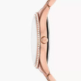 Michael Kors Lauryn Three-Hand Crystals Rose Gold Dial Rose Gold Steel Strap Watch for Women - MK4736