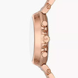 Michael Kors Maren Chronograph Rose Gold Dial Rose Gold Steel Strap Watch for Women - MK7494