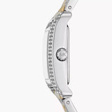Michael Kors Three-Hand White Dial Two Tone Steel Strap Watch for Women - MKO1035