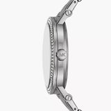 Michael Kors Corey Three Hand Pink Dial Silver Steel Strap Watch for Women - MKO1050
