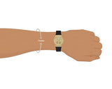 Guess Princess Crystals Gold Dial Black Silicone Strap Watch For Women - GW0439L2