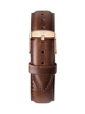 Daniel Wellington Classic Bristol White Dial Brown Leather Strap Watch For Men - DW00100009