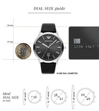 Emporio Armani Ruggero Black Dial Black Leather Strap Watch for Men - AR11193