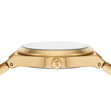 Michael Kors Lennox Analog Blue Dial Gold Steel Strap Watch for Women - MK7460