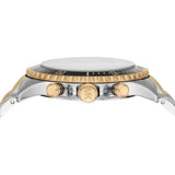 Michael Kors Bayville Chronograph Black Dial Two Tone Steel Strap Watch For Women - MK8872
