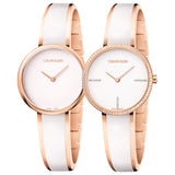 Calvin Klein Seduce Seduction White Dial Two Tone Steel Strap Watch for Women - K4E2NX1T