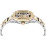 Philipp Plein High-Conic Automatic Gold Dial Silver & Gold Stainless Steel Strap Watch For Men - PWRAA0323