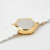 Philipp Plein The Skull Gold Dial White Silicone Strap Watch for Men - PWAAA1221