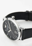 Emporio Armani Ruggero Black Dial Black Leather Strap Watch for Men - AR11193