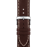 Tissot PR 100 Sport Silver Dial Brown Leather Strap Watch For Men - T101.610.16.031.00