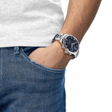 Tissot T Classic Chrono XL Black Dial Silver Steel Strap Watch For Men - T116.617.11.057.01
