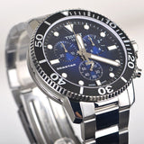 Tissot Seastar 1000 Chronograph Driver Blue Dial Silver Steel Strap Watch For Men - T120.417.11.041.01