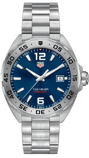 Tag Heuer Formula 1 Blue Dial Silver Steel Strap Watch for Men - WAZ1118.BA0875