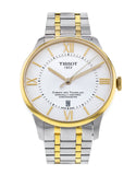 Tissot Chemin Des Tourelles Powermatic 80 Cosc Silver Dial Two Tone Steel Strap Watch For Men - T099.408.22.038.00