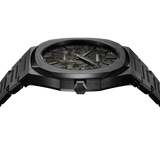 D1 Milano Ultra Thin Two Tone Black Steel Strap Watch for Men - D1-UTBJ31