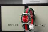 Gucci Grip Quartz Chronograph Red Dial Two Tone NATO Strap Watch for Men - YA157304